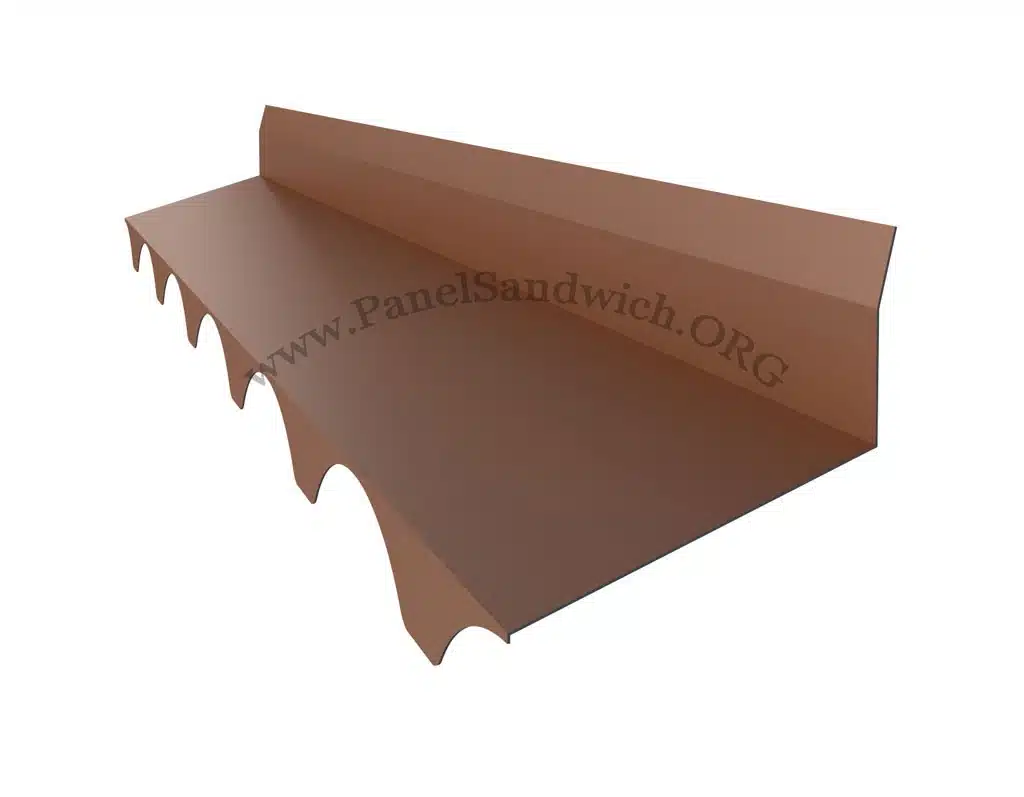 Panel sandwich teja - verde 22 Panel imitacion teja -remate trasero troquelado