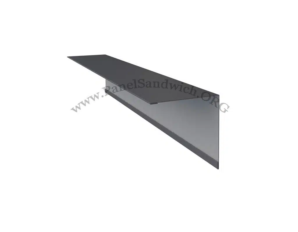 Remate en forma de l color exterior para panel sandwich imitacion teja color gris pizarra
