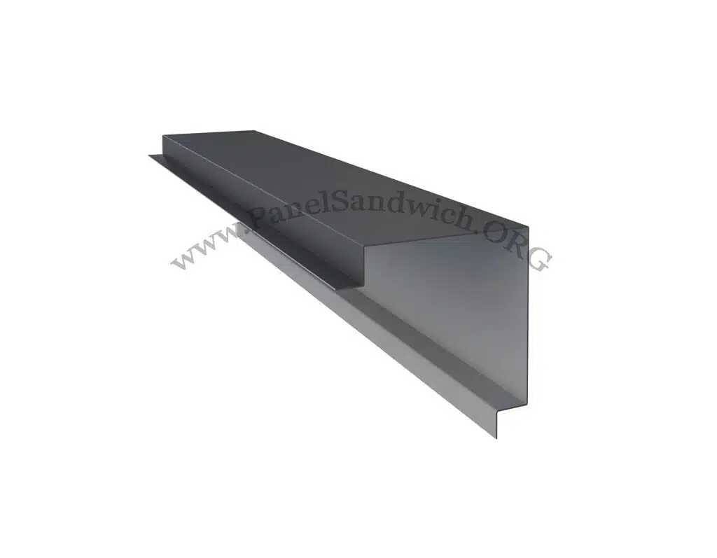 Remate de coronacion para panel sandwich imitacion teja color gris pizarra