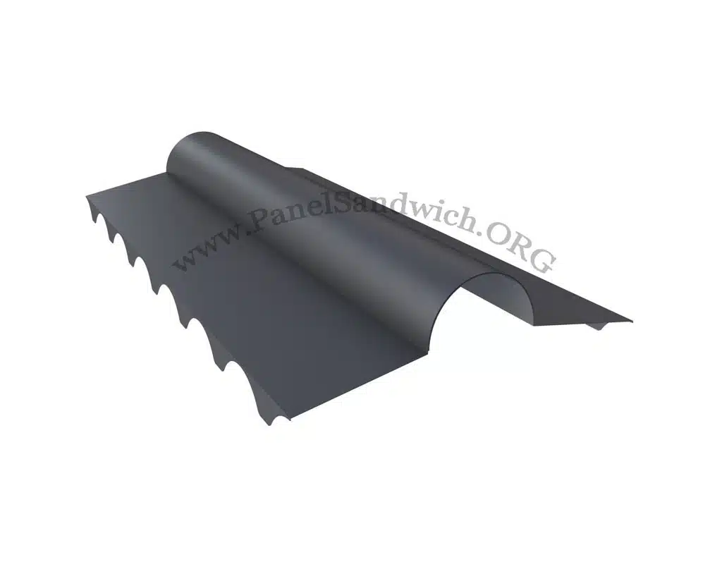 Remate para la cumbrera para panel sandwich imitacion teja color gris pizarra
