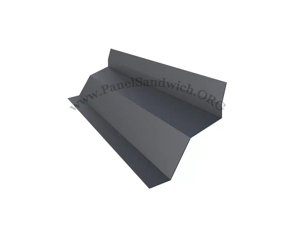 Remate tapa lateral con la pared para panel sandwich imitacion teja color gris pizarra