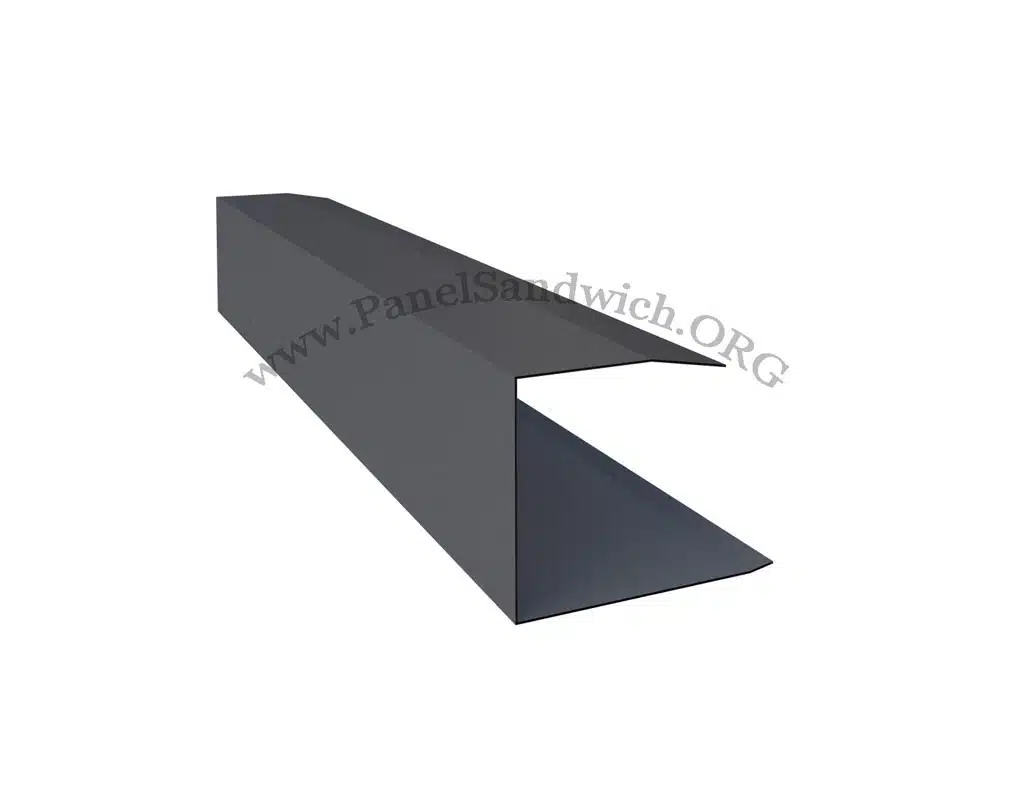 Remate lateral para panel sandwich imitacion teja color gris pizarra