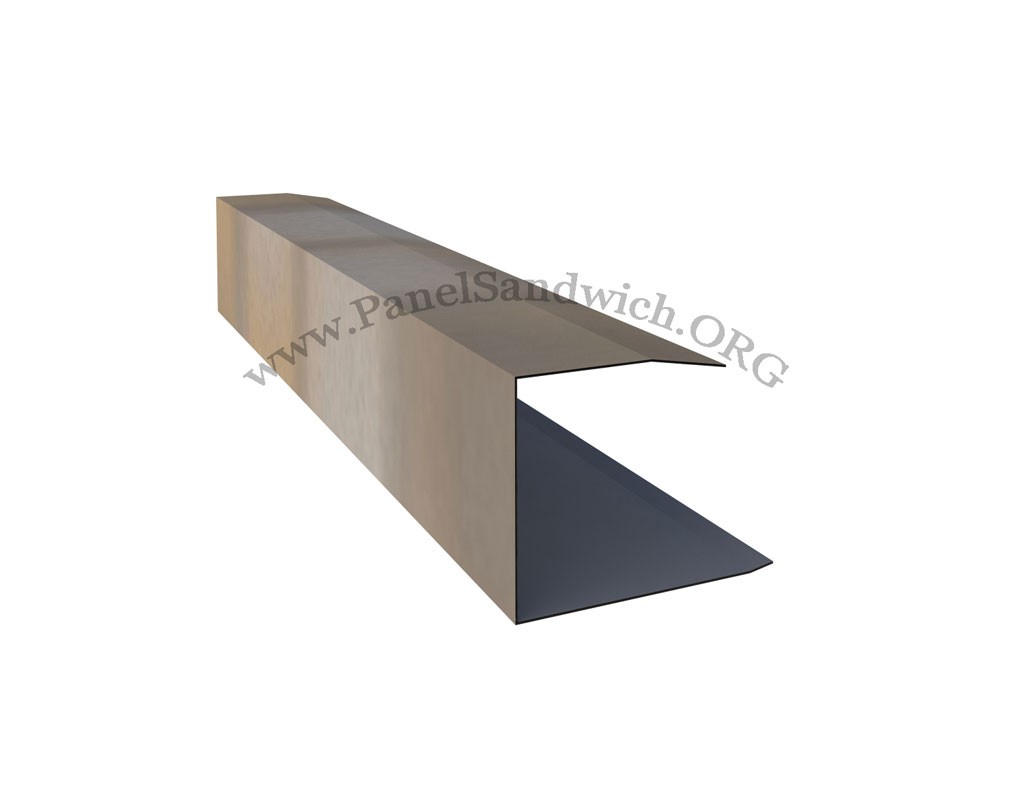 Lateral trim for sandwich panel imitation tile colored tile aged Albero