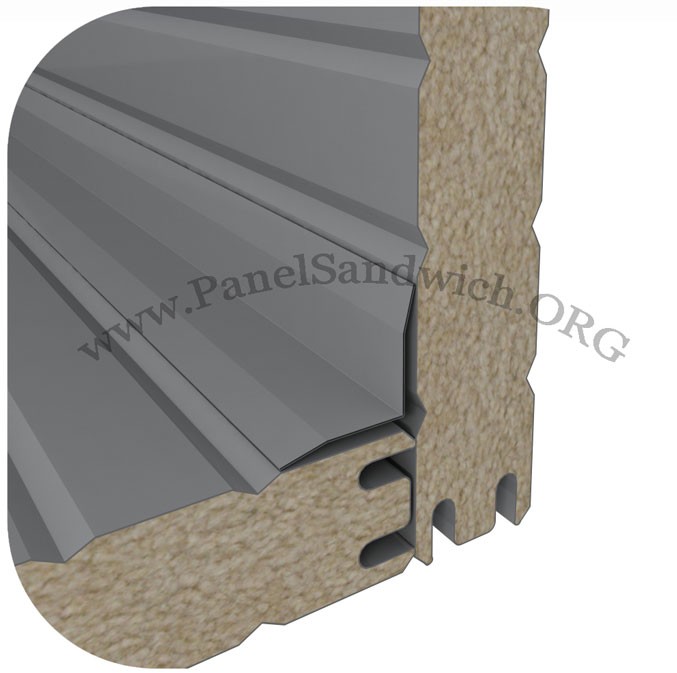 5x7" interior L-shaped sandwich panel capping