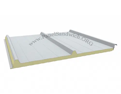 Panel sandwich cubierta de 3 grecas con solape