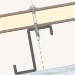 detalle tornillo para panel sandwich en viga de corre metalica