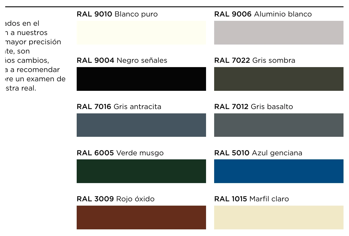 02 - materias primas 4 Acabados de color para chapa de panel sandwich